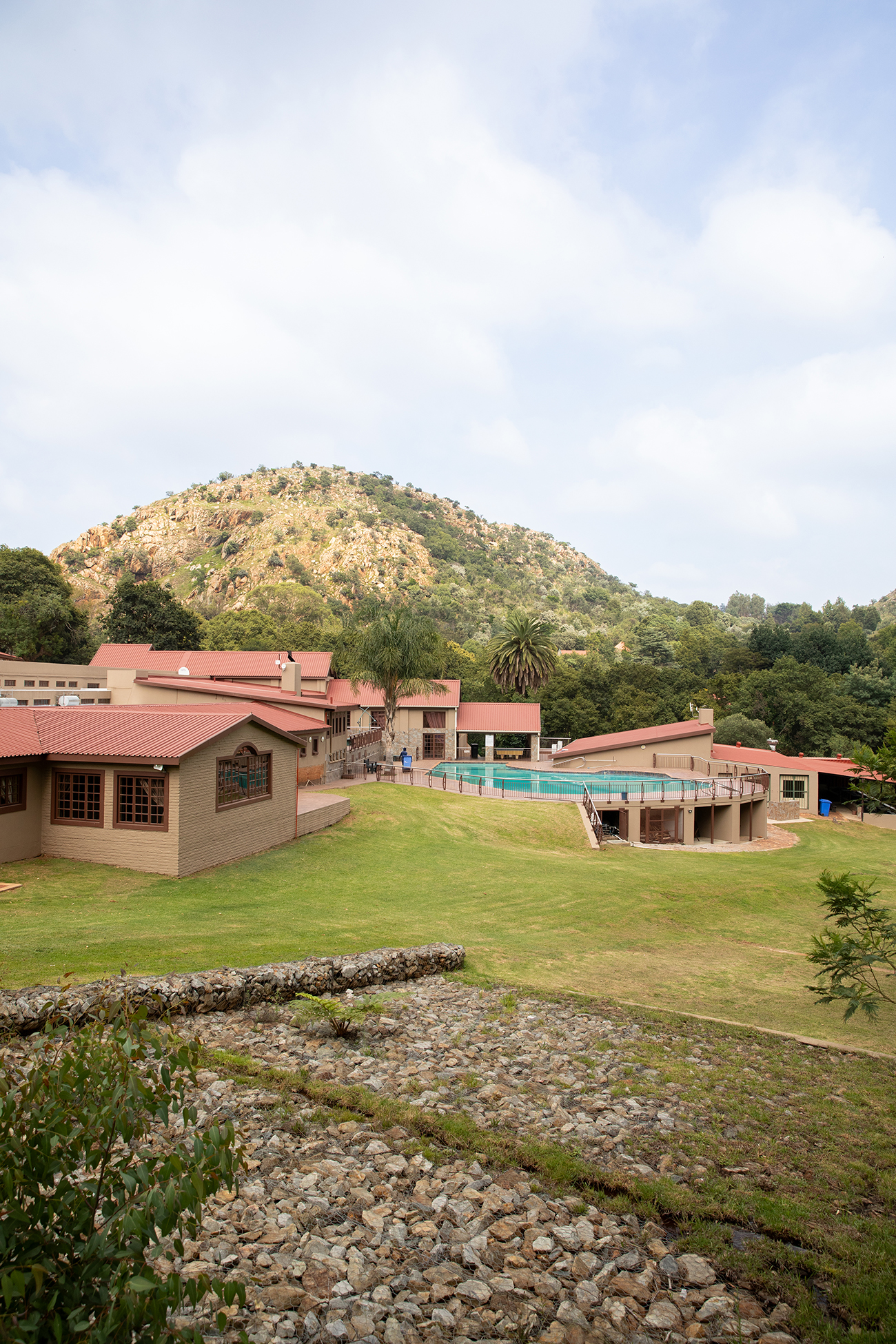 Panoramic view of Achterbergh Campsite and surrounding natural landscape